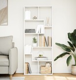 VidaXL Kamerscherm / boekenkast 67x25x161,5 cm bewerkt hout wit