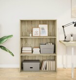 VidaXL Boekenkast 80x30x114 cm bewerkt hout sonoma eikenkleurig