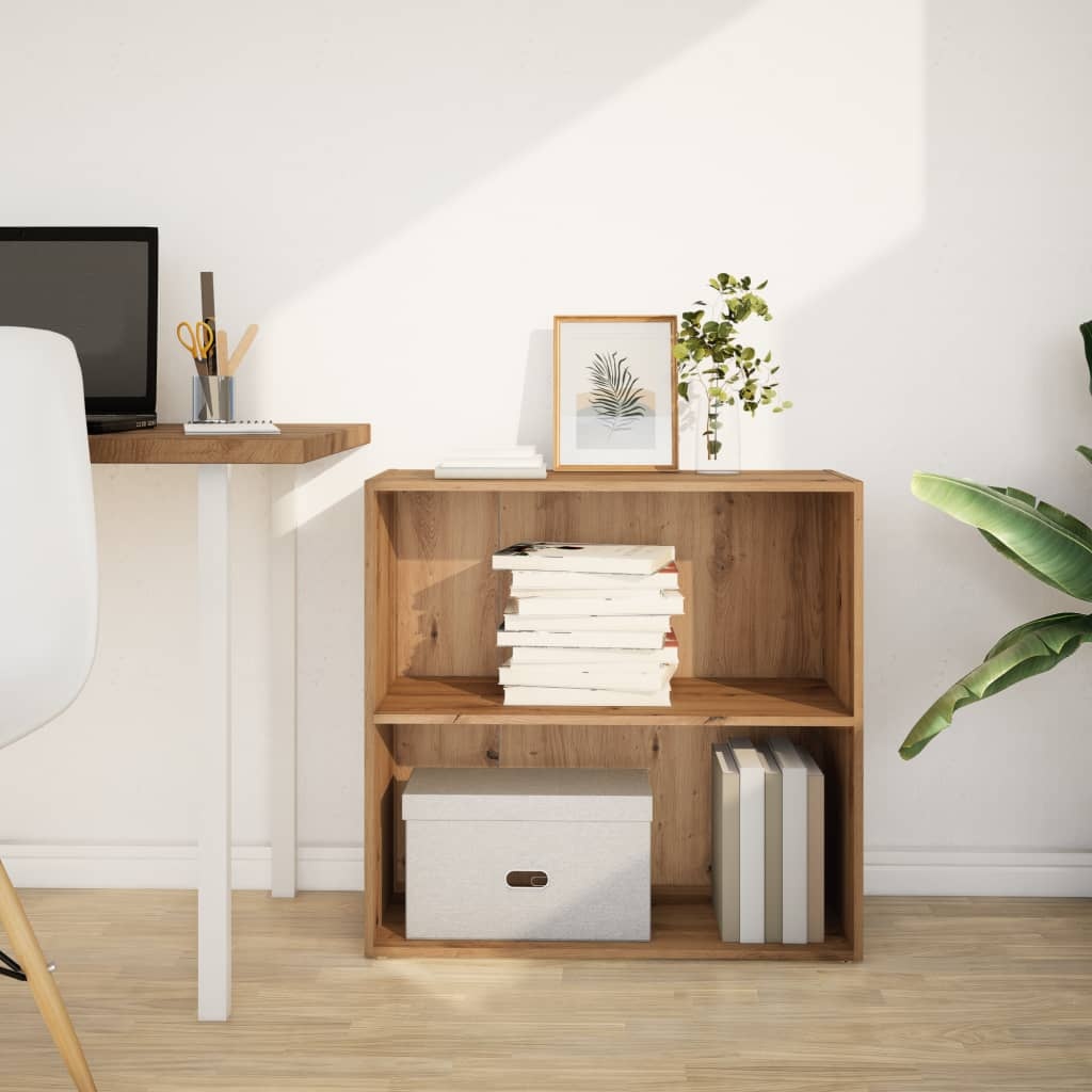 VidaXL Boekenkast 80x30x77 cm bewerkt hout artisanaal eikenkleurig