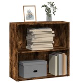 VidaXL Boekenkast 80x30x77 cm bewerkt hout gerookt eikenkleurig