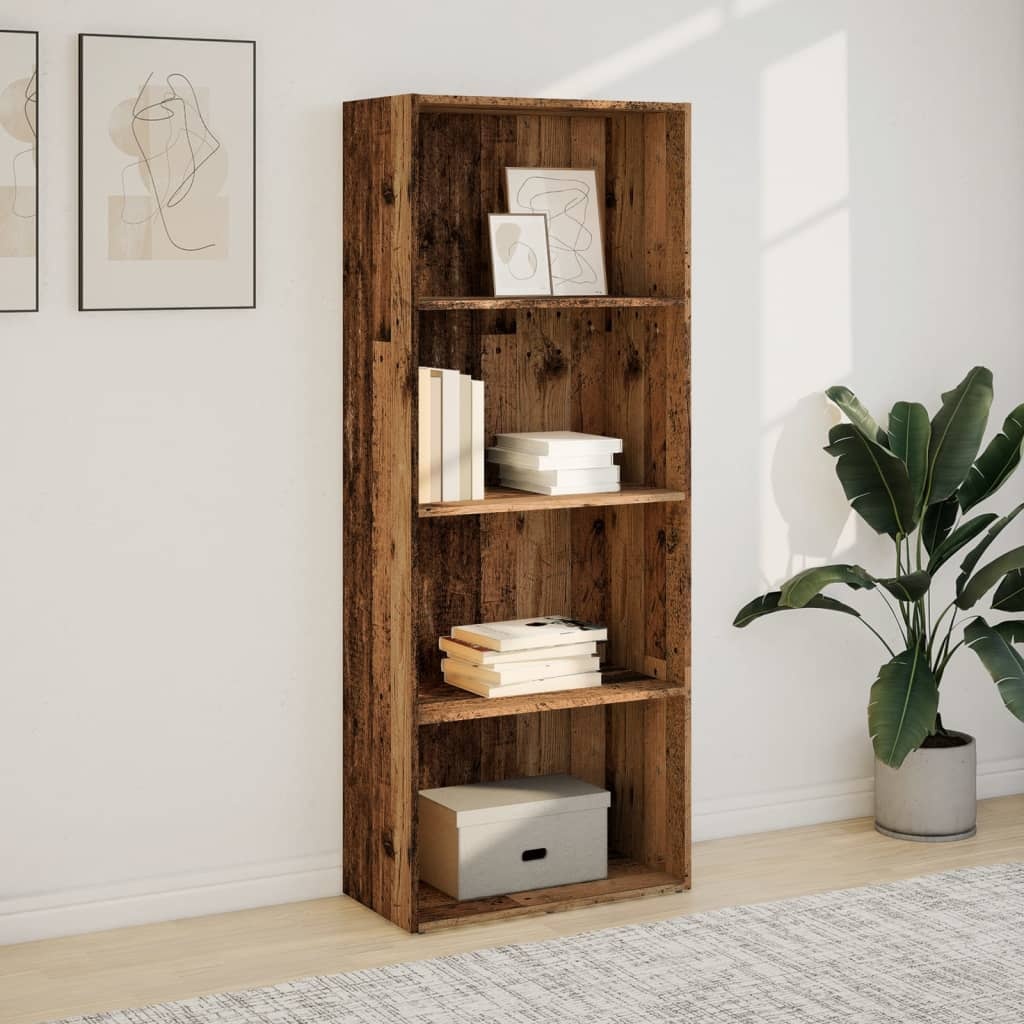 VidaXL Boekenkast 60x30x152 cm bewerkt hout oud houtkleurig