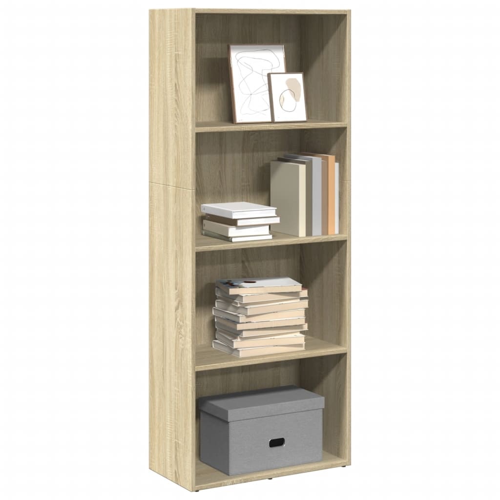 VidaXL Boekenkast 60x30x152 cm bewerkt hout sonoma eikenkleurig