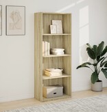 VidaXL Boekenkast 60x30x152 cm bewerkt hout sonoma eikenkleurig
