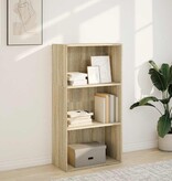 VidaXL Boekenkast 60x30x114 cm bewerkt hout sonoma eikenkleurig