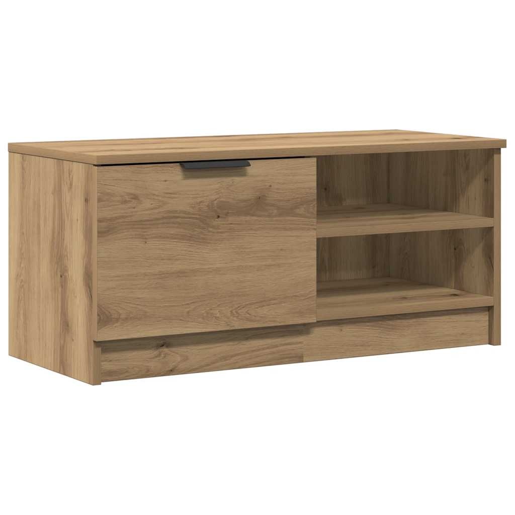 VidaXL Tv-meubel 80x35x36,5 cm bewerkt hout artisanaal eikenkleur