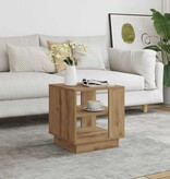 VidaXL Salontafel 40x40x43 cm bewerkt hout artisanaal eikenkleurig
