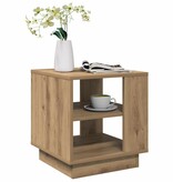 VidaXL Salontafel 40x40x43 cm bewerkt hout artisanaal eikenkleurig