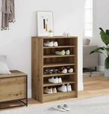 VidaXL Schoenenkast 60x35x92 cm bewerkt hout artisanaal eikenkleur