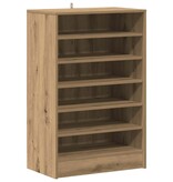 VidaXL Schoenenkast 60x35x92 cm bewerkt hout artisanaal eikenkleur