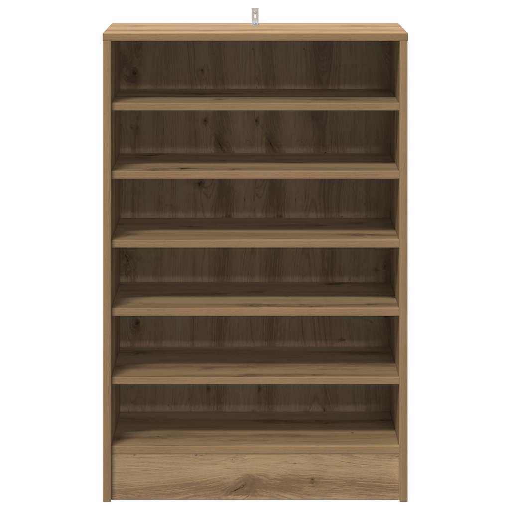 VidaXL Schoenenkast 60x35x92 cm bewerkt hout artisanaal eikenkleur