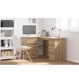 VidaXL Hoekbureau 145x100x76 cm bewerkt hout artisanaal eikenkleur