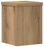VidaXL Plantenstandaards 2 st 15x15x20 cm hout artisanaal eiken
