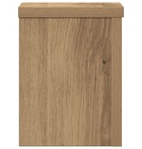 VidaXL Plantenstandaards 2 st 15x15x20 cm hout artisanaal eiken