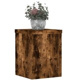 VidaXL Plantenstandaards 2 st 15x15x20 cm bewerkt hout gerookt eiken