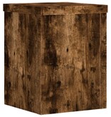 VidaXL Plantenstandaards 2 st 15x15x20 cm bewerkt hout gerookt eiken