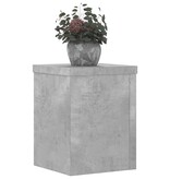 VidaXL Plantenstandaards 2 st 15x15x20 cm bewerkt hout betongrijs