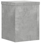 VidaXL Plantenstandaards 2 st 15x15x20 cm bewerkt hout betongrijs