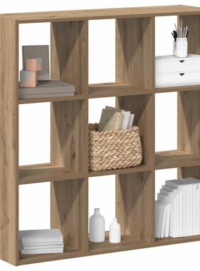 VidaXL Boekenkast 102x32x102 cm bewerkt hout artisanaal eikenkleurig