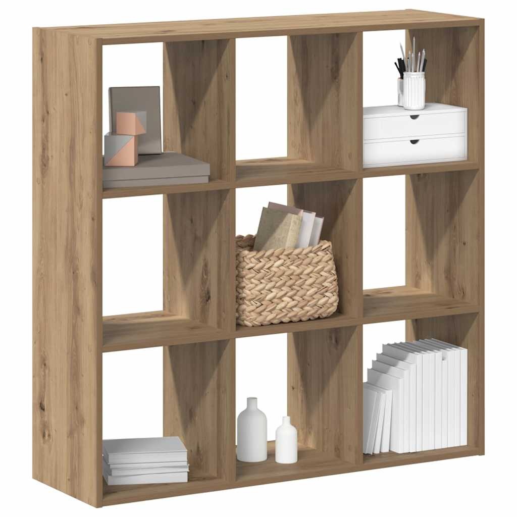 VidaXL Boekenkast 102x32x102 cm bewerkt hout artisanaal eikenkleurig