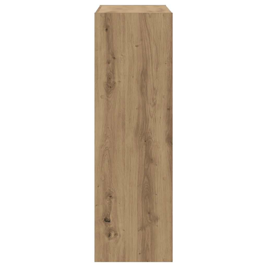 VidaXL Boekenkast 102x32x102 cm bewerkt hout artisanaal eikenkleurig