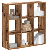 VidaXL Boekenkast 102x32x102 cm bewerkt hout oud houtkleurig