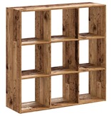 VidaXL Boekenkast 102x32x102 cm bewerkt hout oud houtkleurig