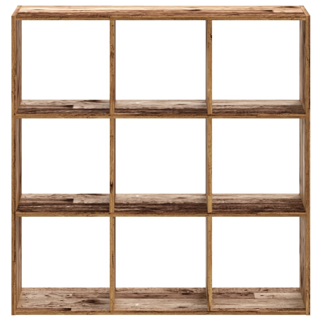 VidaXL Boekenkast 102x32x102 cm bewerkt hout oud houtkleurig