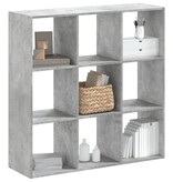 VidaXL Boekenkast 102x32x102 cm bewerkt hout betongrijs