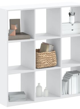 VidaXL Boekenkast 102x32x102 cm bewerkt hout wit