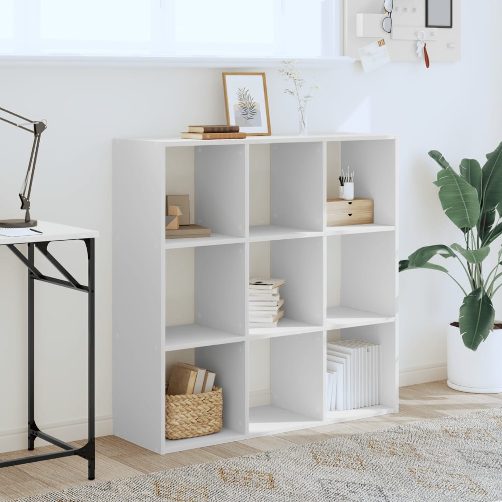 VidaXL Boekenkast 102x32x102 cm bewerkt hout wit