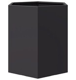 VidaXL Plantenbak zeshoek 46x40x45 cm staal zwart