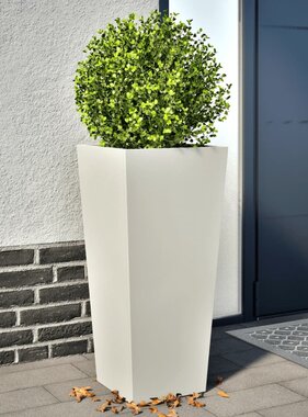 VidaXL Plantenbakken 2 st 35x35x75 cm staal wit