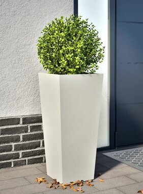VidaXL Plantenbak 35x35x75 cm staal wit