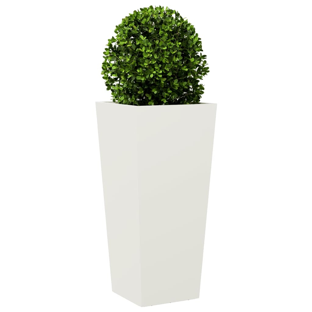 VidaXL Plantenbak 35x35x75 cm staal wit