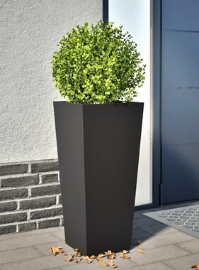 VidaXL Plantenbak 35x35x75 cm staal zwart