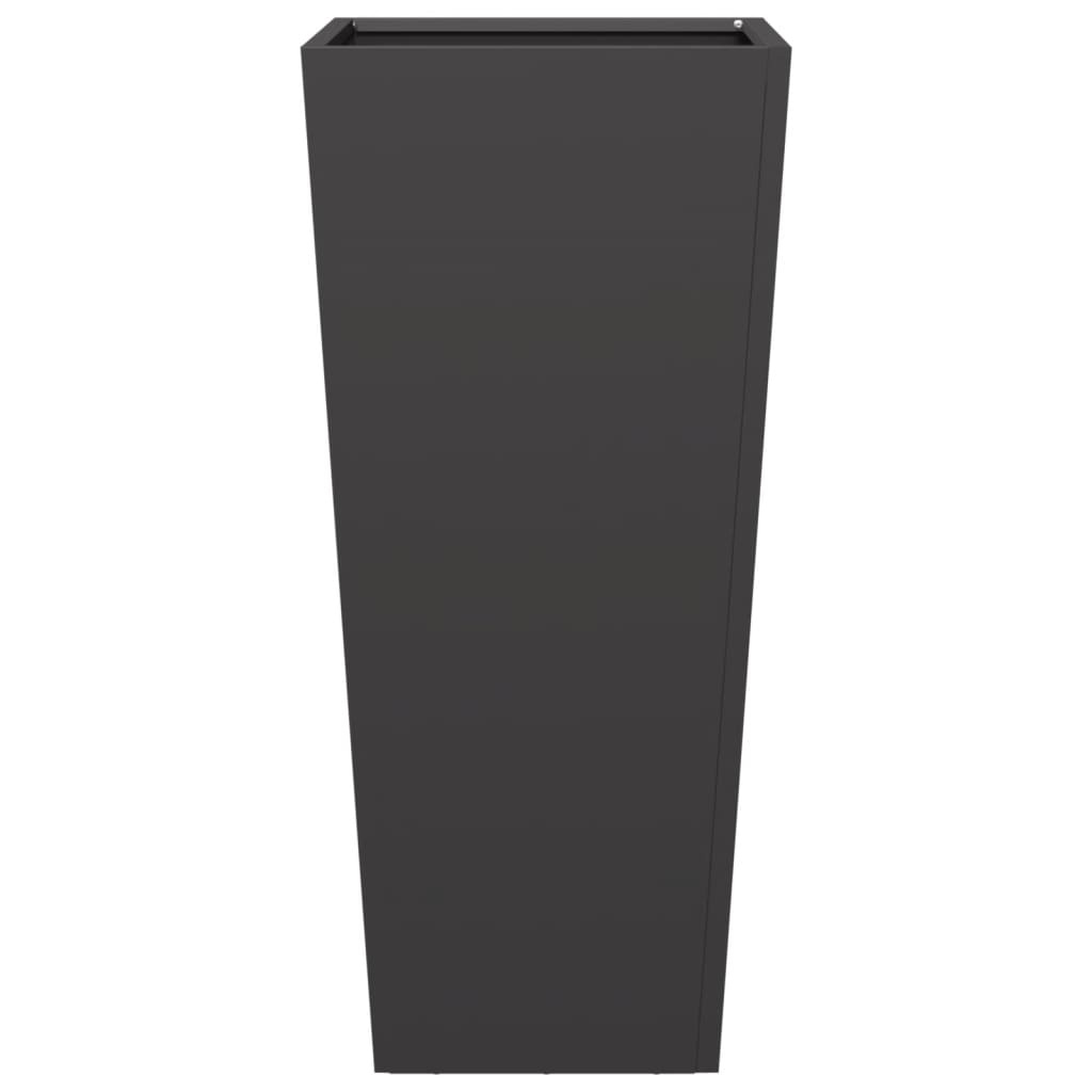 VidaXL Plantenbak 35x35x75 cm staal zwart