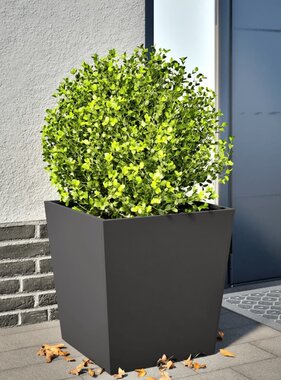 VidaXL Plantenbak 50x50x50 cm staal zwart