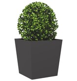 VidaXL Plantenbak 50x50x50 cm staal zwart