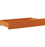 VidaXL Bedlades 2 st 90x55x17 massief grenenhout wasbruin