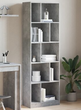 VidaXL Boekenkast 57x28,5x174 cm bewerkt hout betongrijs