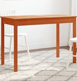 VidaXL Eettafel 110x55x75 cm massief grenenhout wasbruin