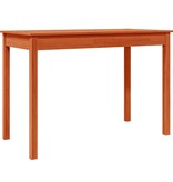 VidaXL Eettafel 110x55x75 cm massief grenenhout wasbruin