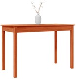 VidaXL Eettafel 110x55x75 cm massief grenenhout wasbruin