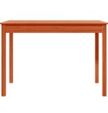 VidaXL Eettafel 110x55x75 cm massief grenenhout wasbruin
