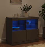 VidaXL Dressoir met LED-verlichting 81x37x67 cm zwart
