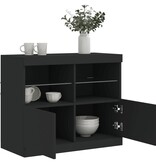 VidaXL Dressoir met LED-verlichting 81x37x67 cm zwart