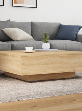 VidaXL Salontafel 100x100x31 cm bewerkt hout sonoma eikenkleurig