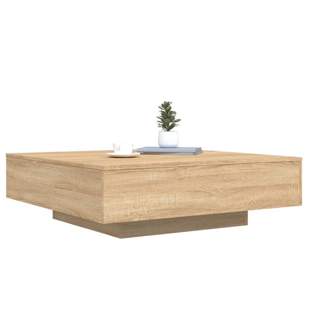 VidaXL Salontafel 100x100x31 cm bewerkt hout sonoma eikenkleurig