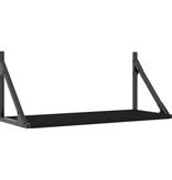 VidaXL Wandschappen 2 st 60x25x25,5 cm bewerkt hout zwart