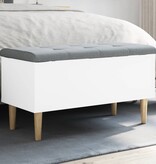 VidaXL Opbergbankje 82x42x46 cm bewerkt hout wit